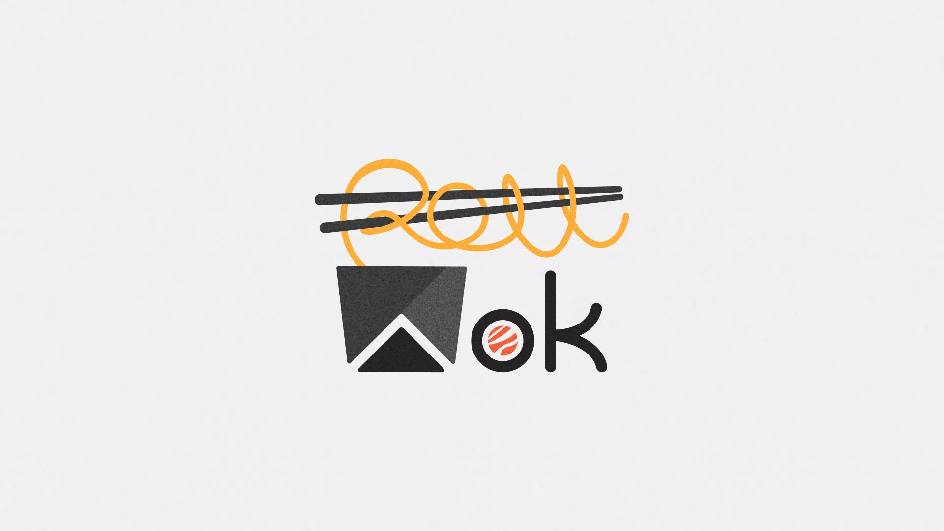 Разработка логотипа суши-бара «Roll Wok Club» в Шахтах